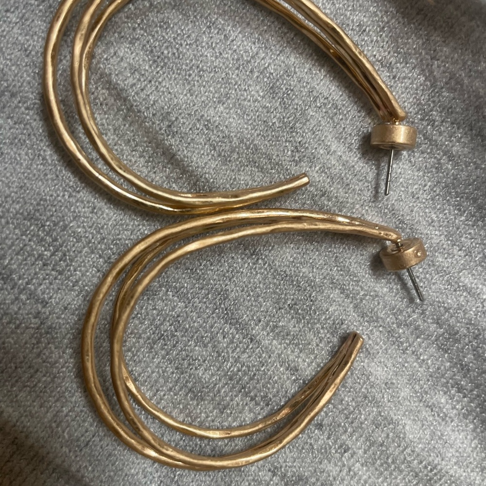 Chico's Textured Gold-Tone Earrings